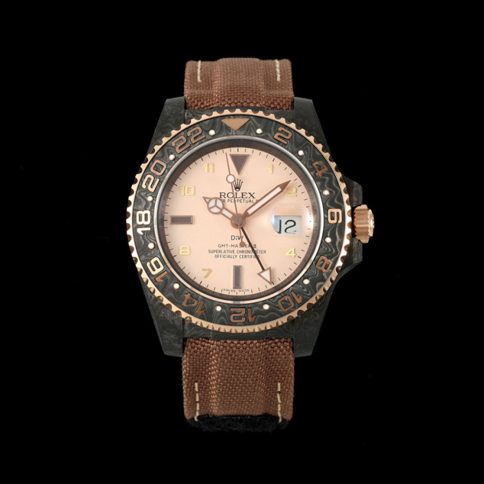 NIGO DIW Rolex GMT-Master ll V3 Men's Colour Block Automatic Cotton and Linen Strap Mechanical Watch #nigo76778