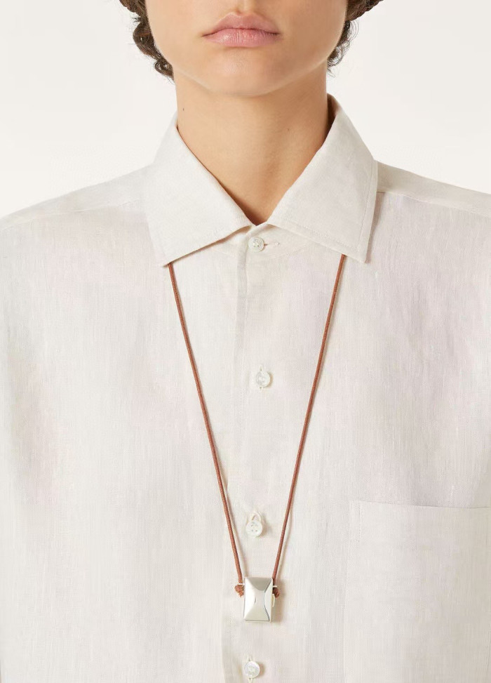 NIGO Loro Piana André Women's Shirt Spring And Summer Solid Colour Fashion Temperament Linen Lapel Single-breasted Shirt Ngvp #nigo1611