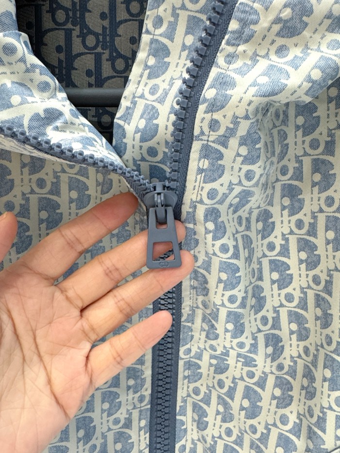 NIGO Dior Dioriviera Women's Spring and Autumn Blue Letter Print Zip Long Sleeve Jacket Casual Lace Up Trousers Pants Set Suit #nigo76772