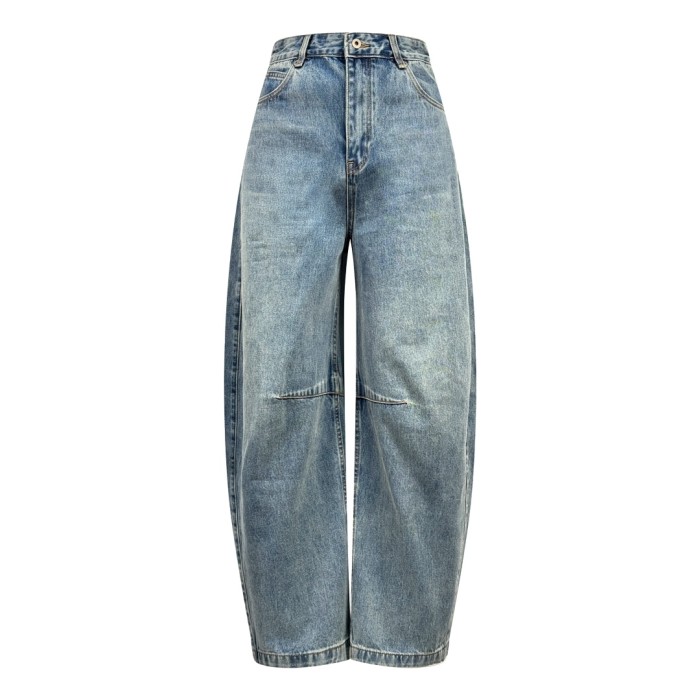NIGO Loewe Men’s Spring and Autumn Logo Print Pocket Zipper Loose Solid Color Jeans Pants #nigo76779