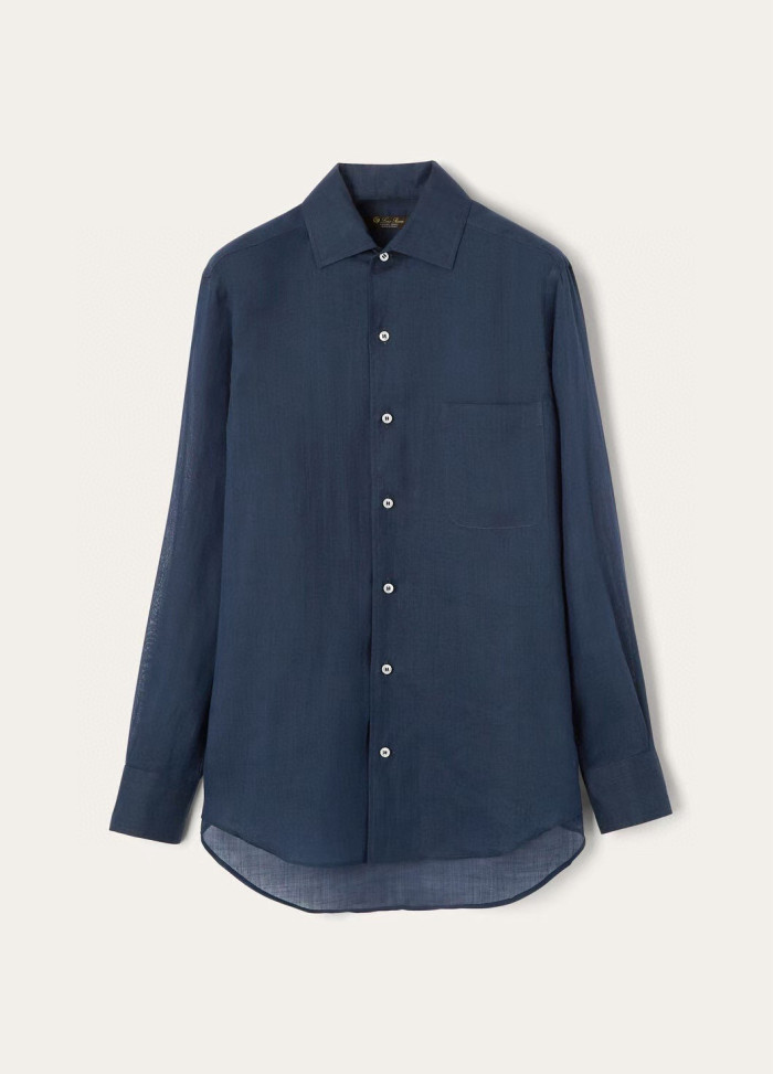 NIGO Loro Piana André Women's Shirt Spring And Summer Solid Colour Fashion Temperament Linen Lapel Single-breasted Shirt Ngvp #nigo1611