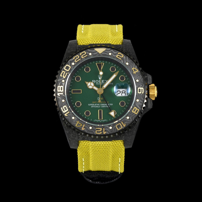 NIGO DIW Rolex GMT-Master ll V3 Men's Colour Block Automatic Cotton and Linen Strap Mechanical Watch #nigo76778