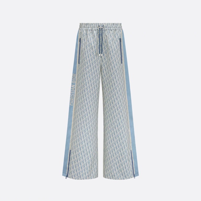NIGO Dior Dioriviera Women's Spring and Autumn Blue Letter Print Zip Long Sleeve Jacket Casual Lace Up Trousers Pants Set Suit #nigo76772