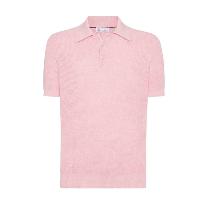 NIGO Brunello Cucinelli Men's Summer Linen Cotton Half English Rib Knit Solid Color Short Sleeve Polo Shirt Ngvp #nigo1553