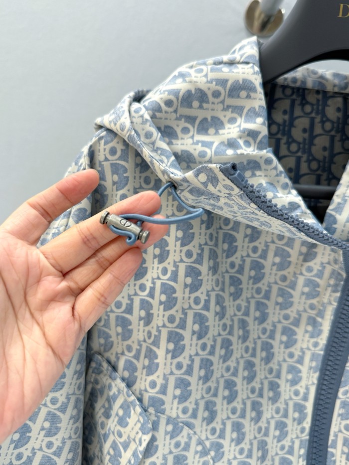 NIGO Dior Dioriviera Women's Spring and Autumn Blue Letter Print Zip Long Sleeve Jacket Casual Lace Up Trousers Pants Set Suit #nigo76772