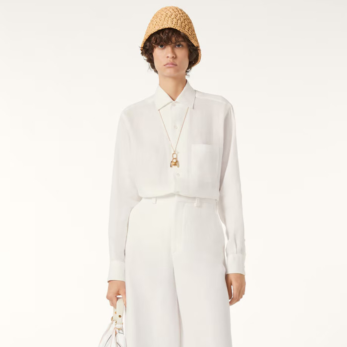 NIGO Loro Piana André Women's Shirt Spring And Summer Solid Colour Fashion Temperament Linen Lapel Single-breasted Shirt Ngvp #nigo1611