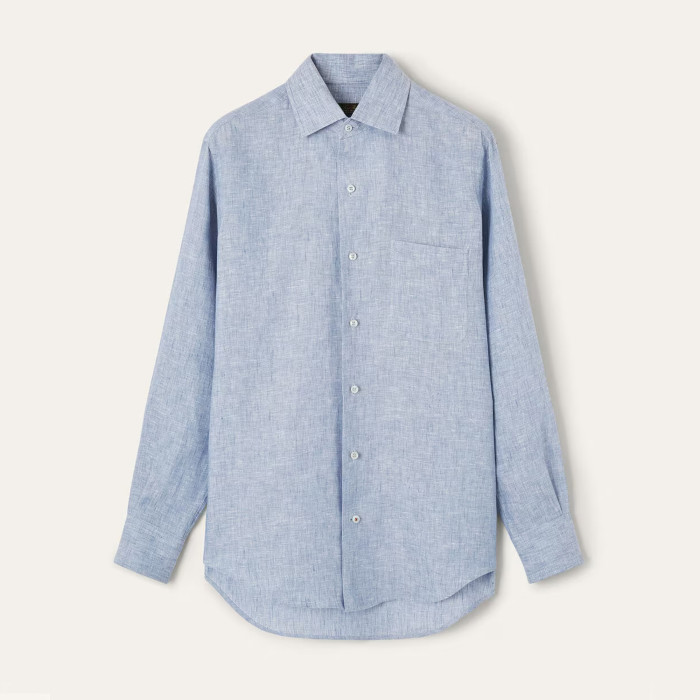 NIGO Loro Piana André Women's Shirt Spring And Summer Solid Colour Fashion Temperament Linen Lapel Single-breasted Shirt Ngvp #nigo1611