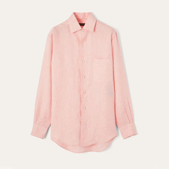 NIGO Loro Piana André Women's Shirt Spring And Summer Solid Colour Fashion Temperament Linen Lapel Single-breasted Shirt Ngvp #nigo1611