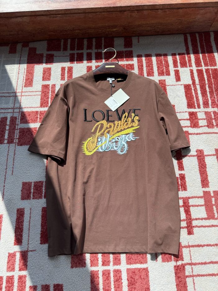 NIGO Loewe Men's Summer Embroidered Letter Print Solid Colour Cotton Round Neck Short Sleeve T-Shirt #nigo76791