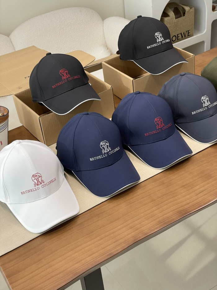 NIGO Brunello Cucinelli Men's Embroidered Logo Solid Colour Cotton Baseball Cap Hat (contact Customer Service For Colour Selection) #nigo76787