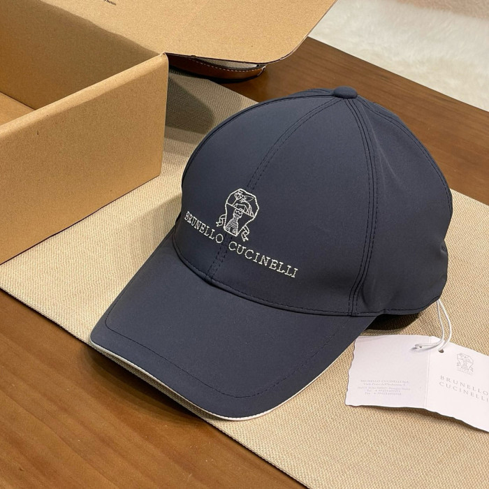 NIGO Brunello Cucinelli Men's Embroidered Logo Solid Colour Cotton Baseball Cap Hat (contact Customer Service For Colour Selection) #nigo76787