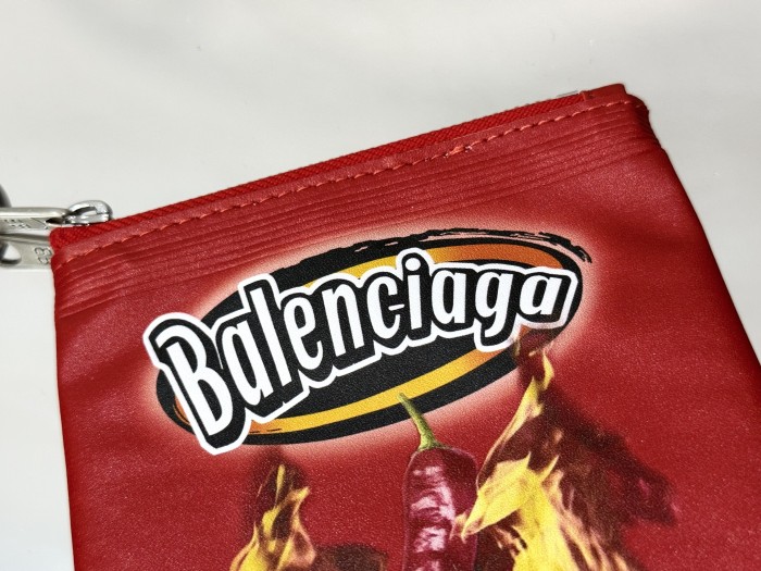 NIGO Chips Balenciaga Solid Leather Keychain Chips Zip Coin Purse Bag Bags #nigo76783