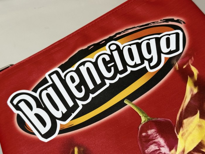 NIGO Chips Balenciaga Solid Colour Cowhide Chips Zip Clutch Bag Bags #nigo76784