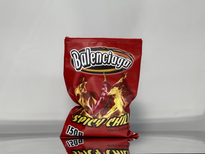 NIGO Chips Balenciaga Solid Colour Cowhide Chips Zip Clutch Bag Bags #nigo76784
