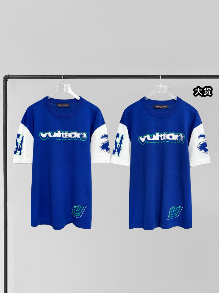 NIGO Louis Vuitton Men's Summer Colour Block Letter Print Round Neck Cotton Short Sleeve T-Shirt #nigo76788