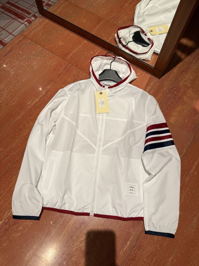 NIGO Thom Browne Men's Spring and Autumn Solid Colour Hooded Zipper Sun Protection Long Sleeve Jacket #nigo76789