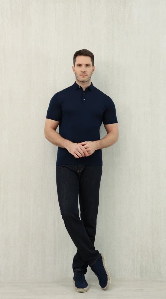 NIGO Loro Piana Men's Summer Lapel Straight Solid Color Fitted Pullover Short Sleeve Polo Shirt Ngvp #nigo1554