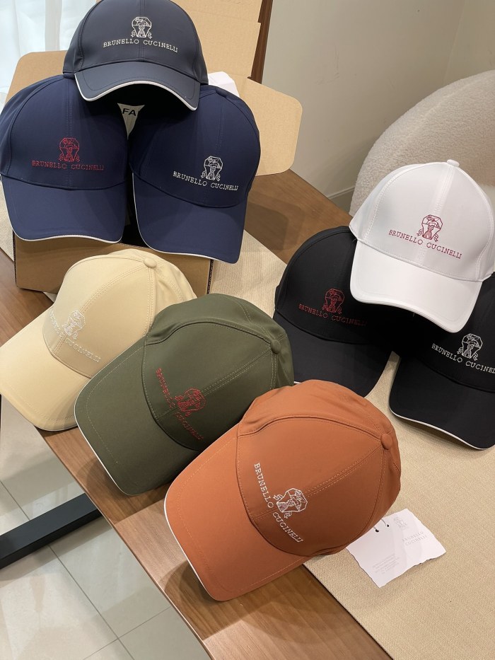 NIGO Brunello Cucinelli Men's Embroidered Logo Solid Colour Cotton Baseball Cap Hat (contact Customer Service For Colour Selection) #nigo76787