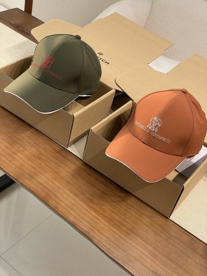 NIGO Brunello Cucinelli Men's Embroidered Logo Solid Colour Cotton Baseball Cap Hat (contact Customer Service For Colour Selection) #nigo76787