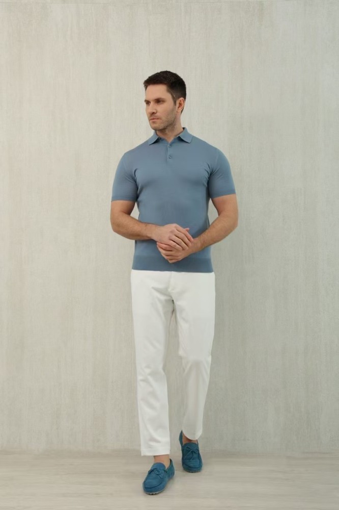 NIGO Loro Piana Men's Summer Lapel Straight Solid Color Fitted Pullover Short Sleeve Polo Shirt Ngvp #nigo1554