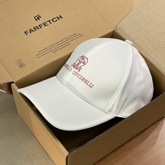 NIGO Brunello Cucinelli Men's Embroidered Logo Solid Colour Cotton Baseball Cap Hat (contact Customer Service For Colour Selection) #nigo76787