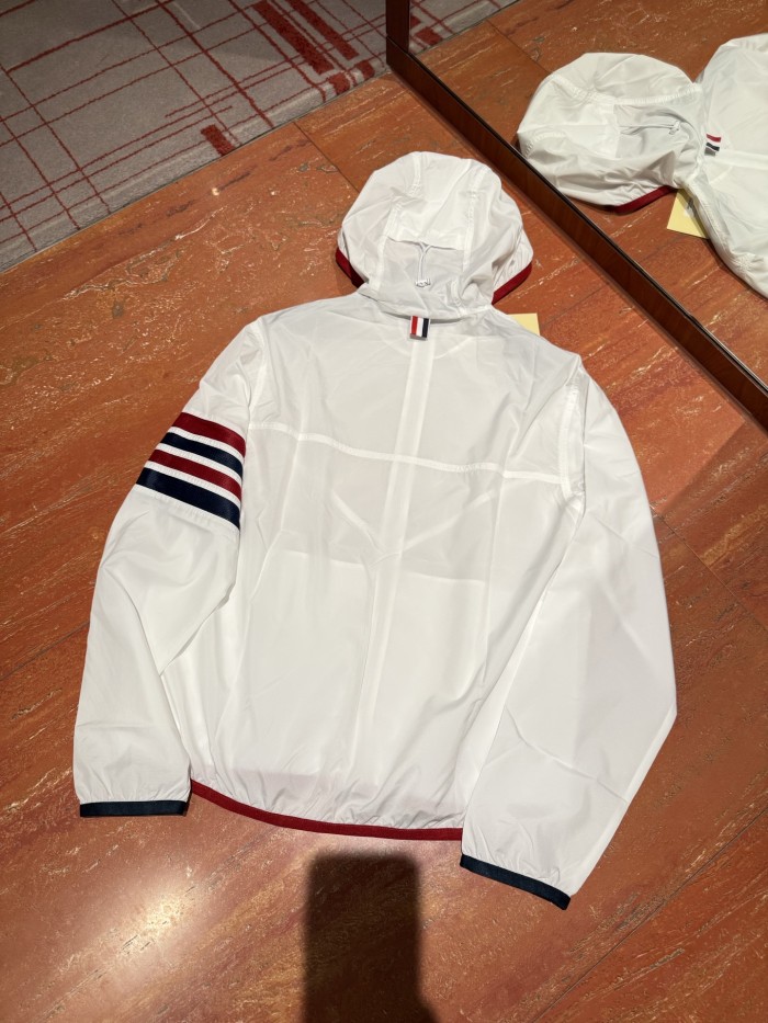 NIGO Thom Browne Men's Spring and Autumn Solid Colour Hooded Zipper Sun Protection Long Sleeve Jacket #nigo76789