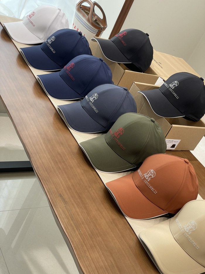 NIGO Brunello Cucinelli Men's Embroidered Logo Solid Colour Cotton Baseball Cap Hat (contact Customer Service For Colour Selection) #nigo76787