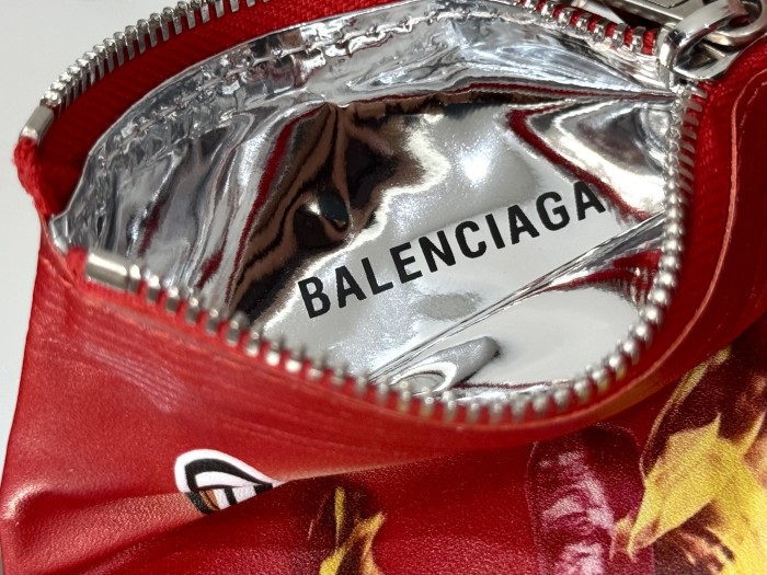 NIGO Chips Balenciaga Solid Leather Keychain Chips Zip Coin Purse Bag Bags #nigo76783