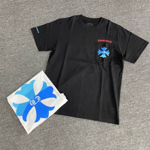 NIGO Chrome Hearts Men's Summer Gradient Cross Print Round Neck Cotton Short Sleeve T-Shirt #nigo76814