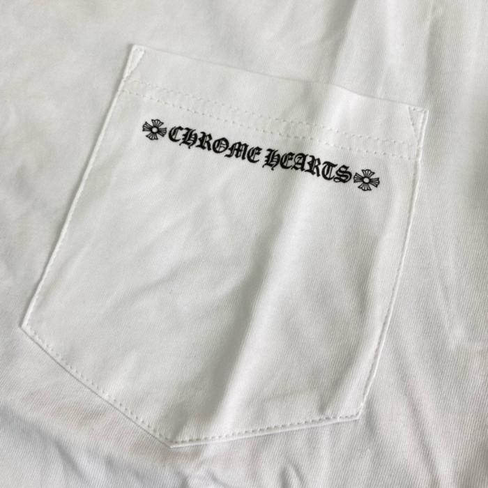NIGO Chrome Hearts Men's Summer Solid Colour Cross Print Round Neck Cotton Short Sleeve T-Shirt #nigo76816