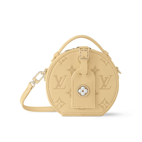 NIGO Louis Vuitton Mini Boîte Chapeau Flower Ring Women's Detachable Adjustable Shoulder Strap Zip Closure Solid Colour Cow Leather Handbag Shoulder Crossbody Bag Bags #nigo76822