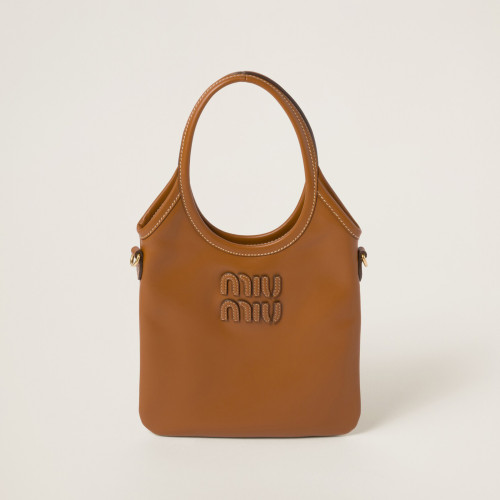 NIGO MiuMiu IVY Women's Solid Colour Embroidered Letter Print Canvas and Leather Handbag Tote Bag Bags #nigo76817