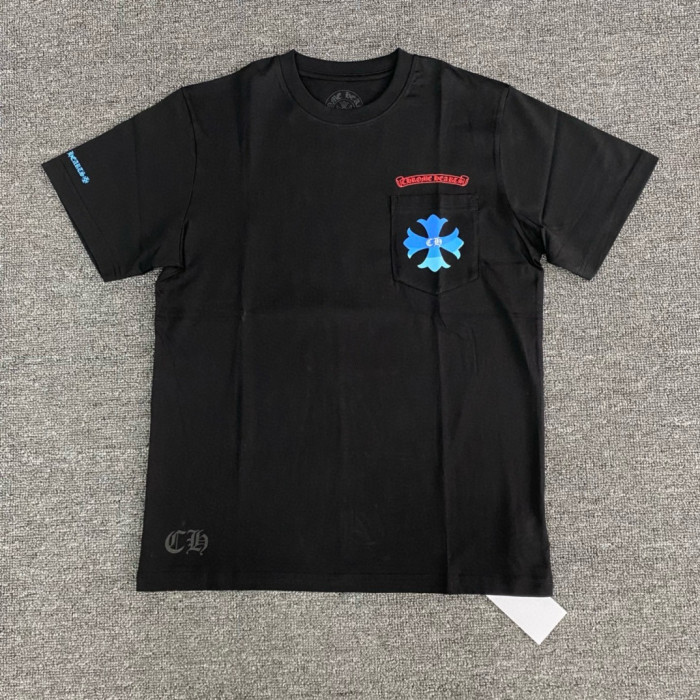 NIGO Chrome Hearts Men's Summer Gradient Cross Print Round Neck Cotton Short Sleeve T-Shirt #nigo76814
