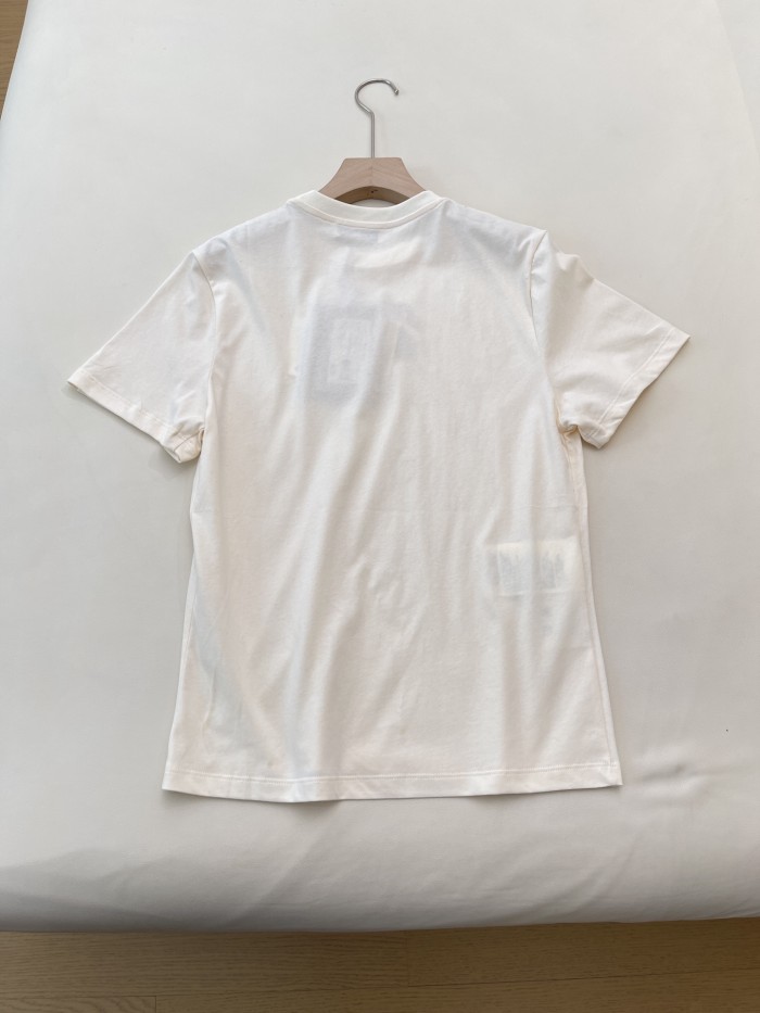 NIGO MiuMiu Women's Summer Solid Color Embroidery Beaded Letter Print Round Neck Short Sleeve T-Shirt #nigo76798