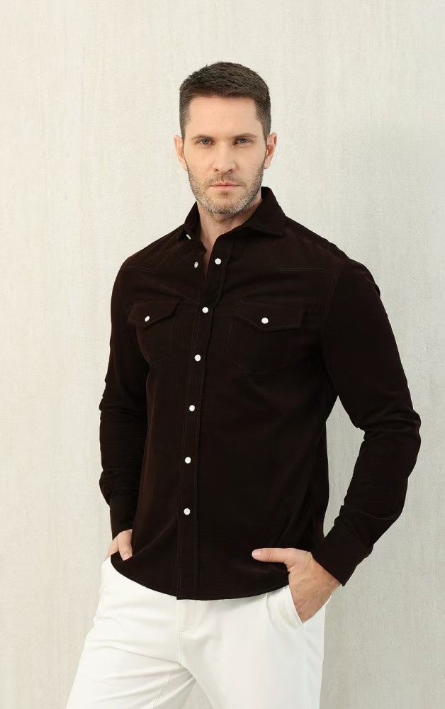 NIGO Brunello Cucinelli Men's Spring And Fall Cotton Lapel Solid Color Single-Breasted Chest Pocket Long Sleeve Fitted Shirt Ngvp #nigo1557