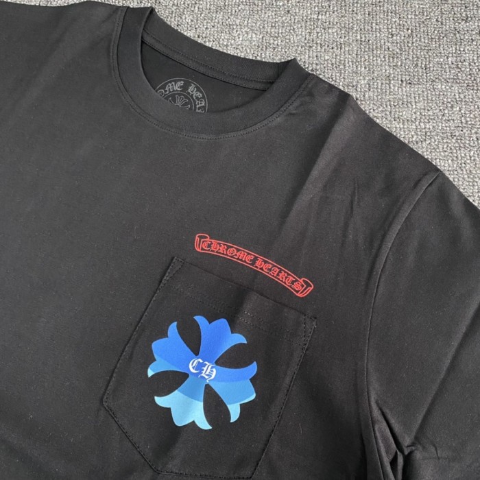 NIGO Chrome Hearts Men's Summer Gradient Cross Print Round Neck Cotton Short Sleeve T-Shirt #nigo76814