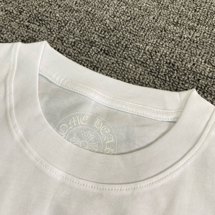 NIGO Chrome Hearts Men's Summer Solid Colour Cross Print Round Neck Cotton Short Sleeve T-Shirt #nigo76816