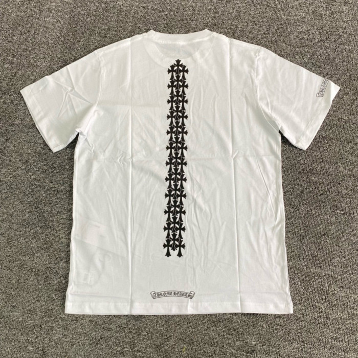 NIGO Chrome Hearts Men's Summer Solid Colour Cross Print Round Neck Cotton Short Sleeve T-Shirt #nigo76816