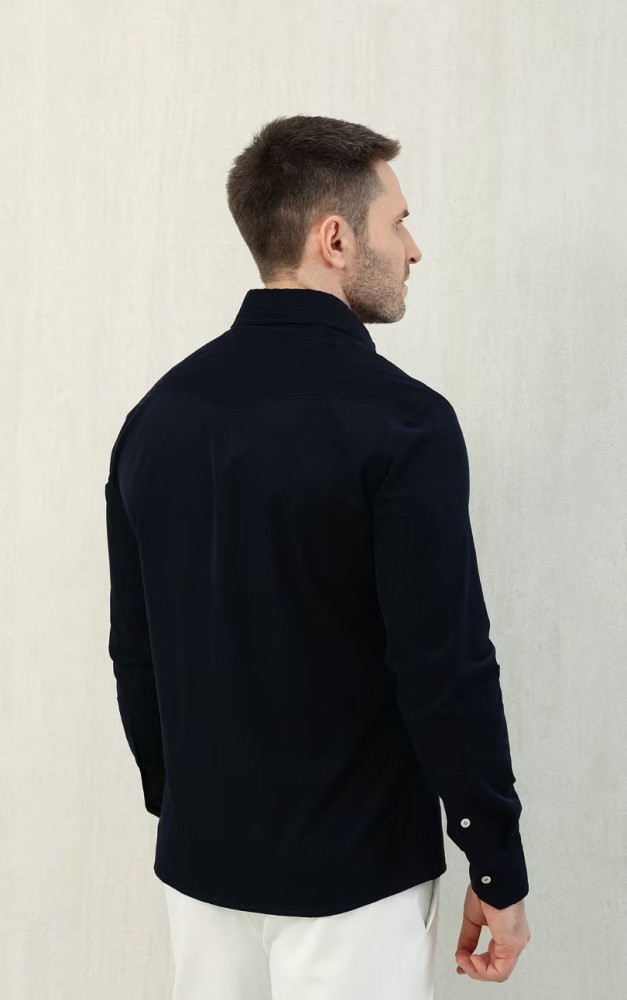 NIGO Brunello Cucinelli Men's Spring And Fall Cotton Lapel Solid Color Single-Breasted Chest Pocket Long Sleeve Fitted Shirt Ngvp #nigo1557