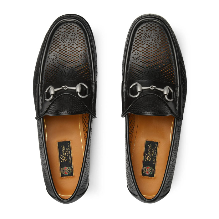 NIGO Gucci Decorative Horsebit Buckle Men's Loafers Spring And Summer Fashion Hollow Out Comfortable Breathable Flat Shoes #nigo76854