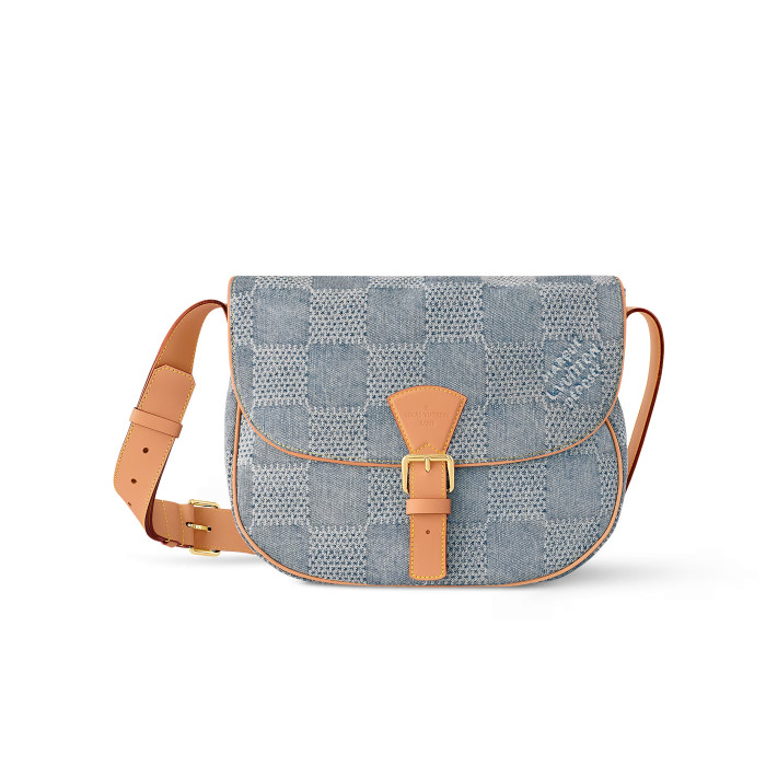 NIGO Louis Vuitton Montsouris Men's Solid Vintage Magnetic Buckle Closure Coated Canvas Denim Shoulder Crossbody Bag Bags #nigo76845
