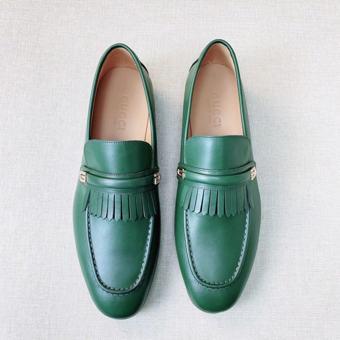 NIGO Gucci G Decorative Tassel Men's Loafers Spring And Summer Fashion Cowhide Comfortable Breathable Low-heeled Leather Shoes #nigo76855