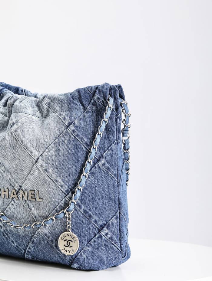 NIGO Chanel Women's Solid Colour Chain Shoulder Strap Denim Shoulder Tote Shopper Bags Bag #nigo76858