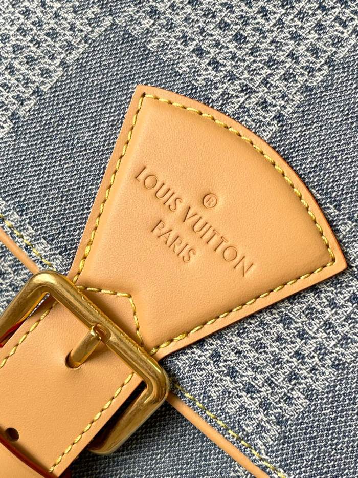 NIGO Louis Vuitton Montsouris Men's Solid Vintage Magnetic Buckle Closure Coated Canvas Denim Shoulder Crossbody Bag Bags #nigo76845