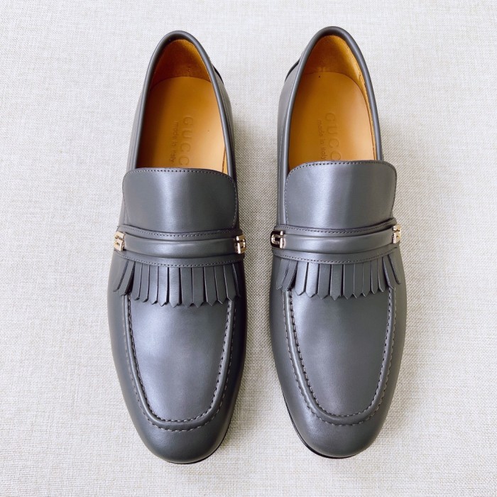 NIGO Gucci G Decorative Tassel Men's Loafers Spring And Summer Fashion Cowhide Comfortable Breathable Low-heeled Leather Shoes #nigo76855