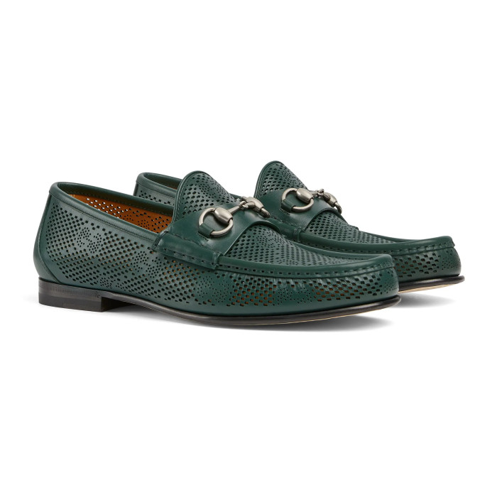 NIGO Gucci Decorative Horsebit Buckle Men's Loafers Spring And Summer Fashion Hollow Out Comfortable Breathable Flat Shoes #nigo76854