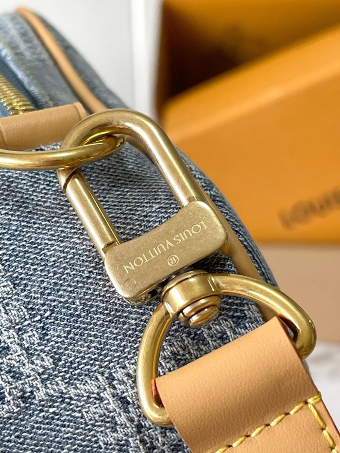 NIGO Louis Vuitton Chess Women's Blue Tessellated Print Canvas Leather Shoulder Crossbody Bag Bags #nigo76844