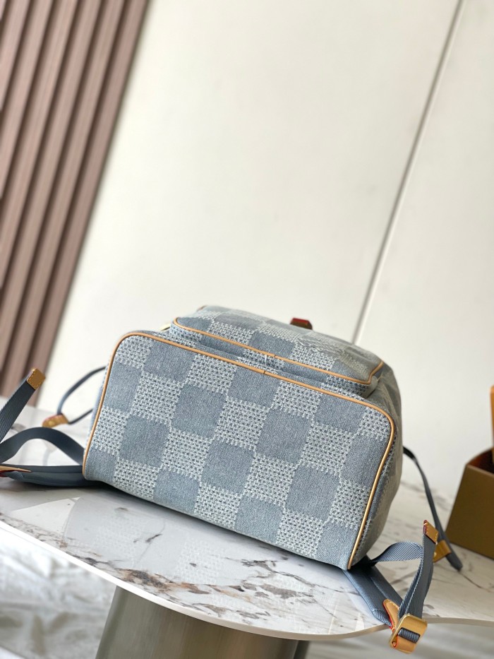 NIGO Louis Vuitton MONTSOURIS Men's Solid Colour Tessellated Printed Denim Shoulder Bag Backpacks Bags #nigo76846