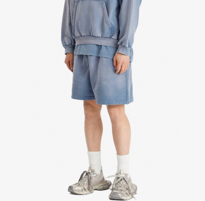 NIGO Balenciaga Men's Summer Logo Printed Elastic Waist Cotton Casual Loose Washed Gradient Political Campaign Shorts #nigo71897