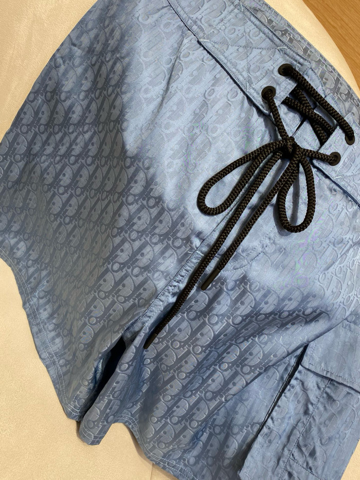 NIGO Dior Men's Summer Solid Colour Letter Print Lace Up Casual Polyester Straight Swimming Shorts #nigo76874